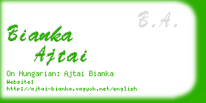 bianka ajtai business card